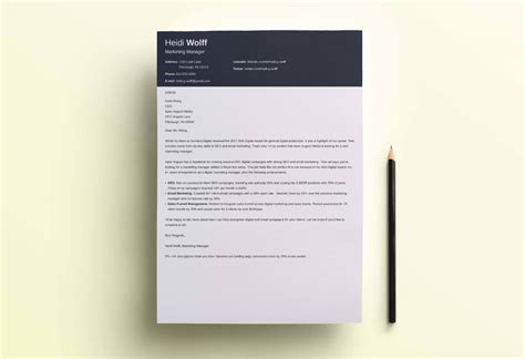 Cover Letter Modern Template