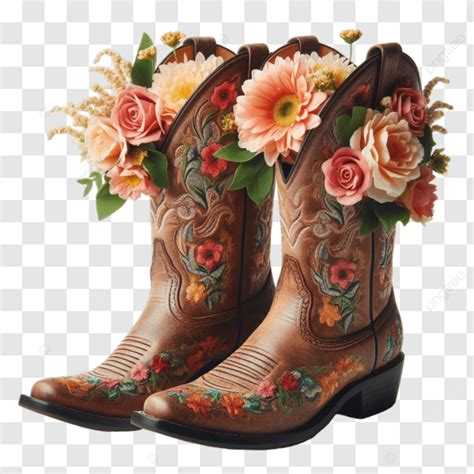 cowboy boots floral