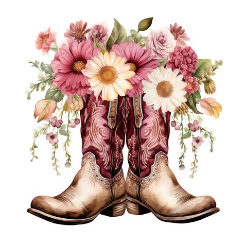 cowgirl boots with flowers