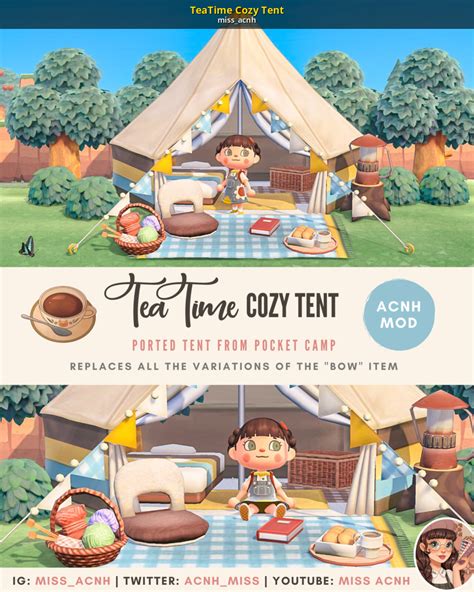 cozy animal crossing with tent