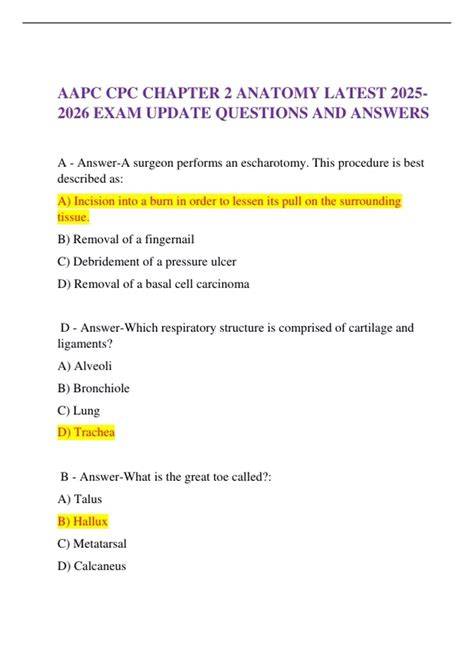 cpc exam anatomy questions Kindle Editon