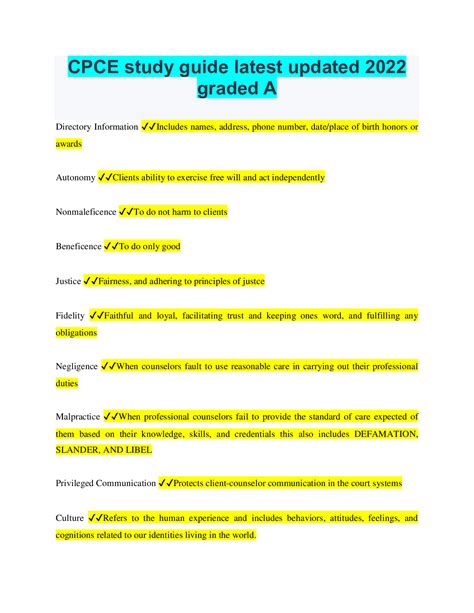 cpce study guide material Doc