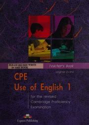 cpe use of english 1 virginia evans teacher  pdf PDF