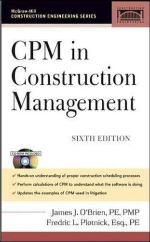 cpm in construction management pro engineering Kindle Editon