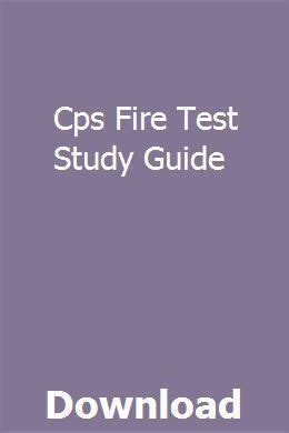 cps fire test study guide Doc