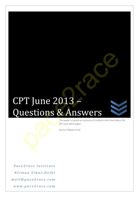cpt june 2013 paper PDF