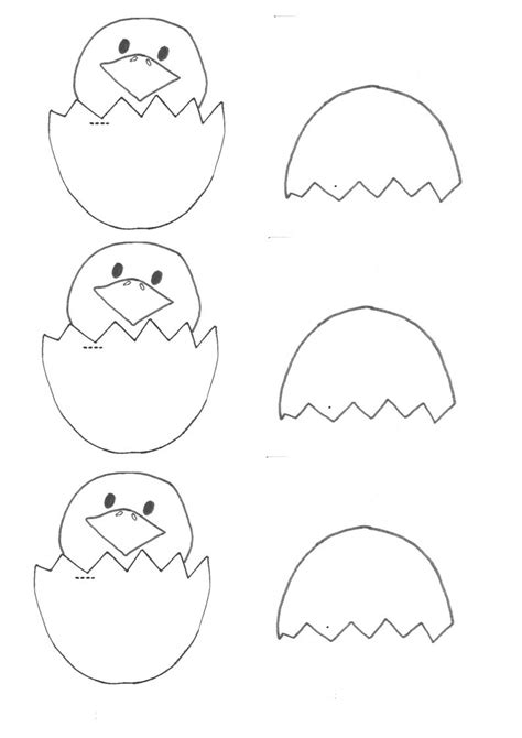 cracked egg and easter chick template Kindle Editon