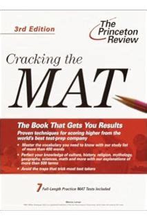 cracking the mat 3rd edition graduate school test preparation PDF
