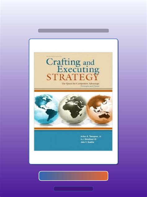 crafting and executing strategy 17th edition page Kindle Editon