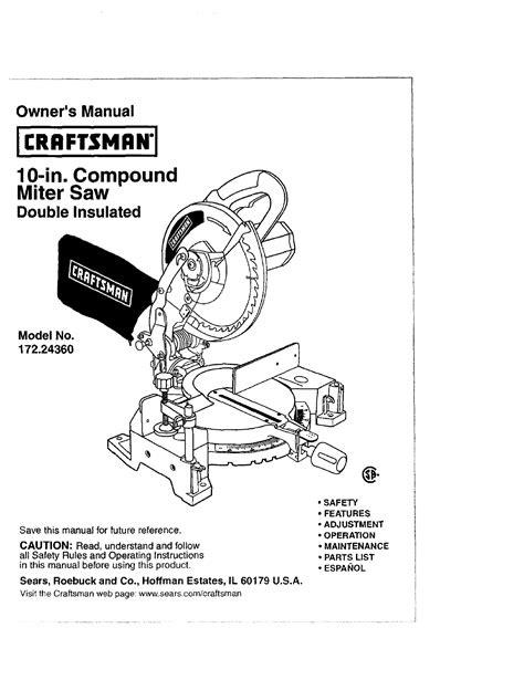 craftsman 10 miter saw manual Reader