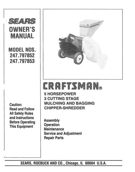 craftsman chipper shredder manual Epub