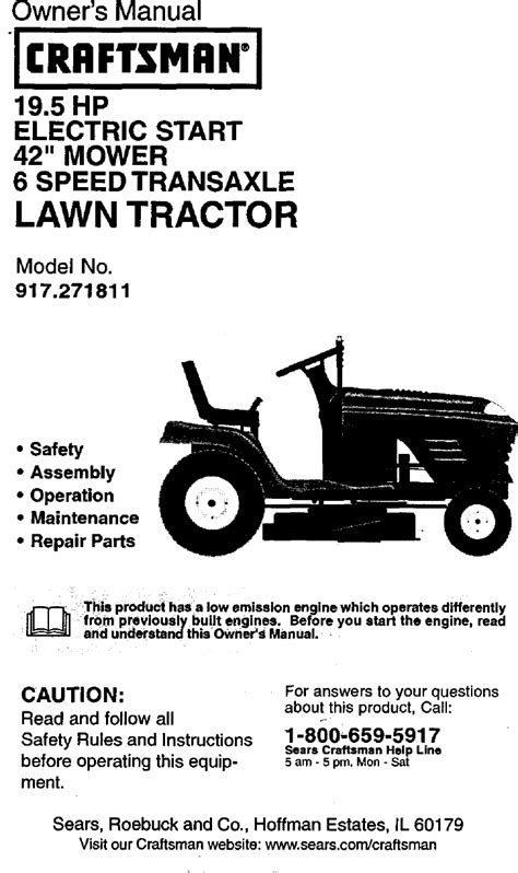 craftsman lawn tractor owners manuals Reader