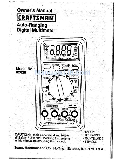 craftsman manuals free PDF