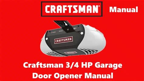 craftsman opener manual guide Kindle Editon