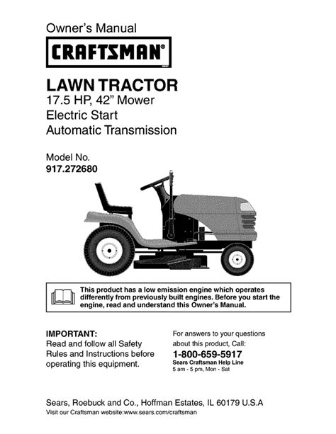 craftsman riding lawn mower manual pdf Kindle Editon