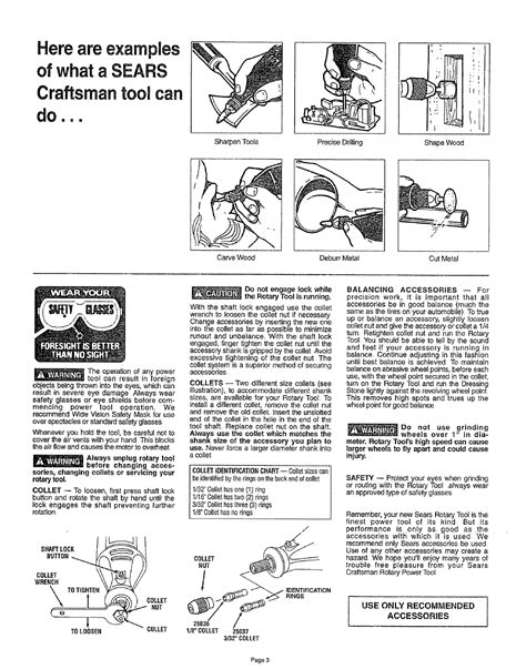 craftsman rotary trim cutter manual PDF