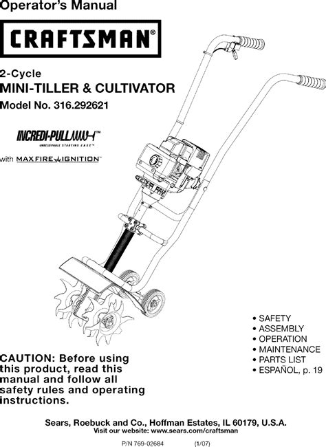 craftsman rototiller pdf user guide Ebook Doc