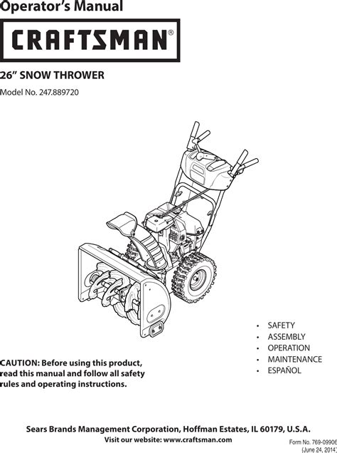 craftsman snowblower user manual Epub