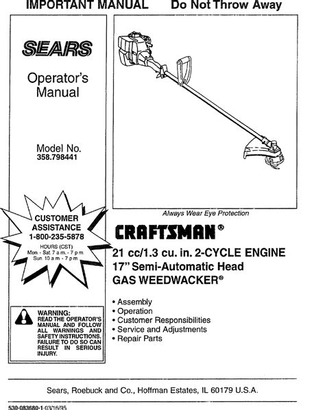 craftsman weedwacker 31cc manual Reader