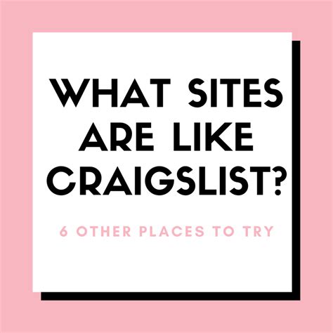 craigslist and similar sites