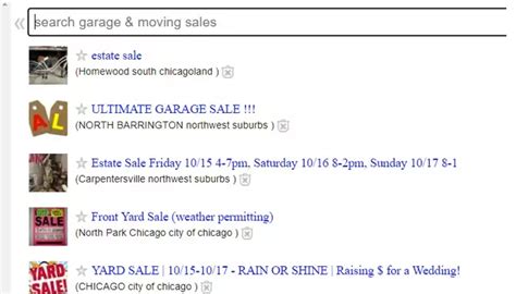 craigslist chicago garage sales PDF