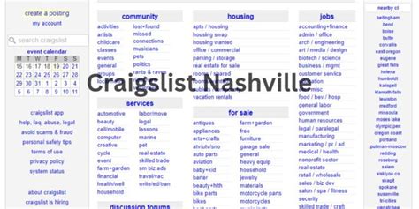 craigslist nashville Epub