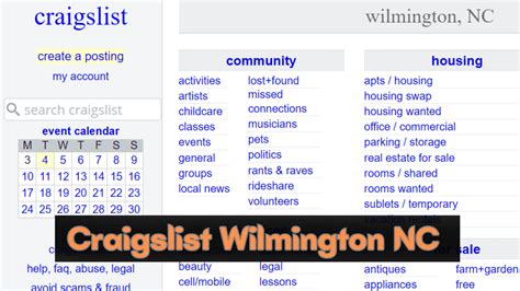 craigslist wilmington nc Epub