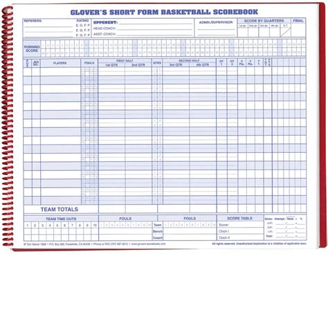cramer basketball scorebook template Kindle Editon