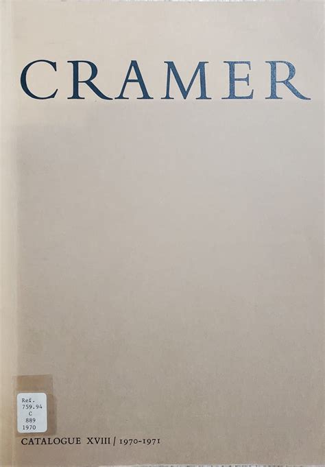 cramer paintings by old masters catalogue xviii the 19701971 Epub