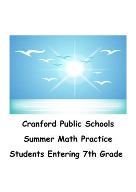 cranford public schools summer math practice Kindle Editon