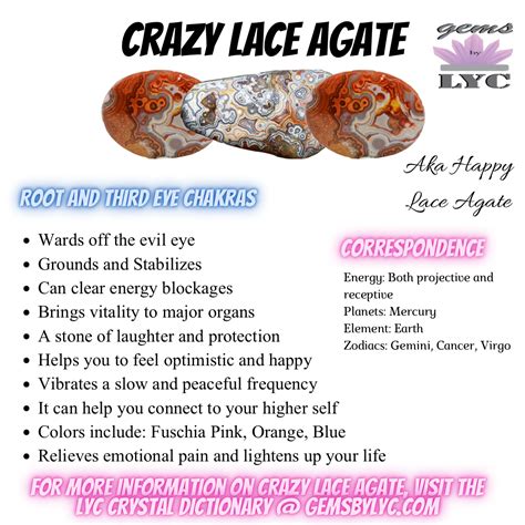 crazy lace agate properties