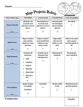 create a county map rubric Doc