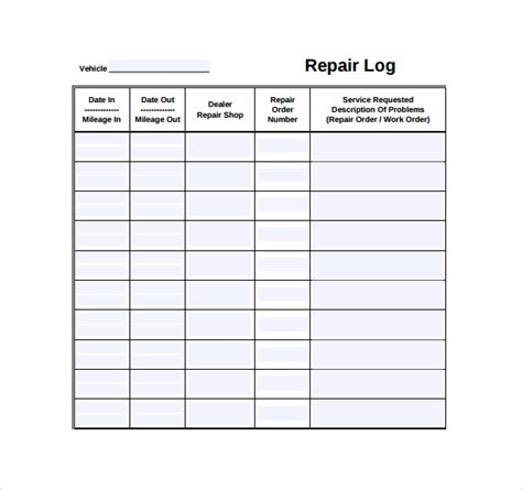 create an auto repair log Reader