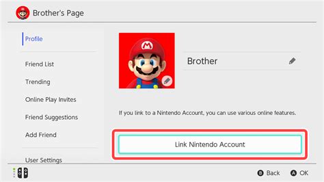 create nintendo switch account