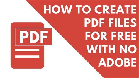 create pdf document free PDF