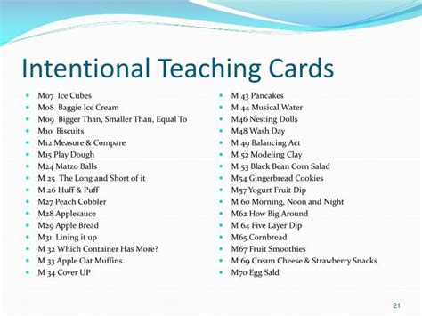 creative curriculum for preschool intentional teaching cards Reader