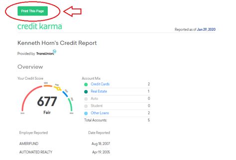 credit karma print credit report Epub