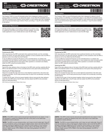 crestron irp2 user guide PDF