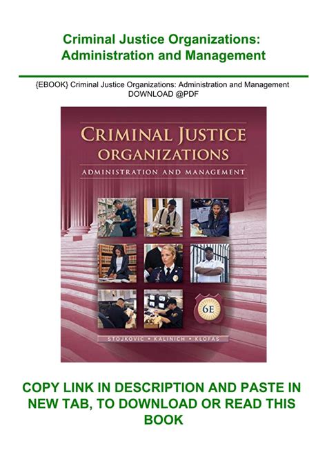 criminal justice organizations administration and management Ebook PDF