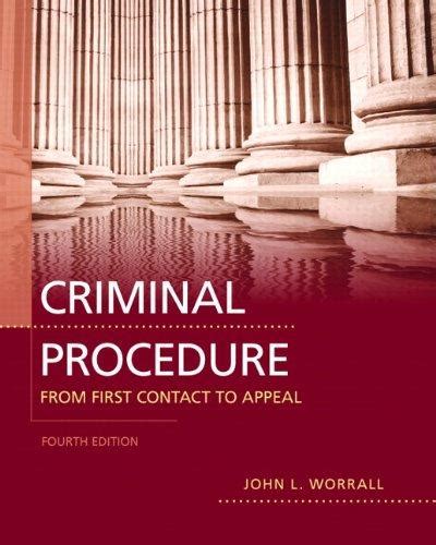 criminal procedure from first contact to appeal 4th edition Epub