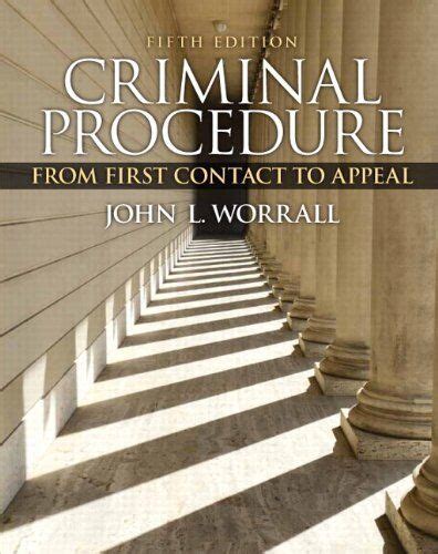 criminal procedure from first contact to appeal 5th edition PDF