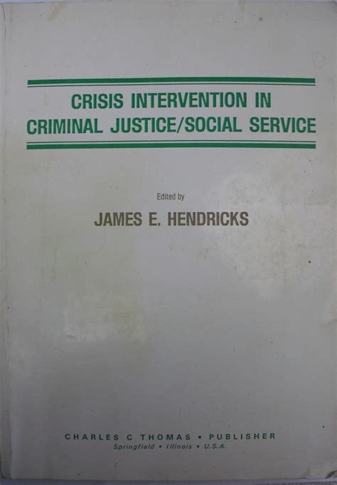 crisis intervention in criminal justice social service Ebook Doc