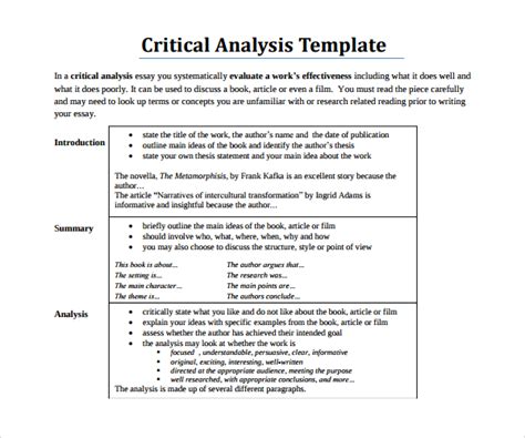 critical analysis paper format Kindle Editon