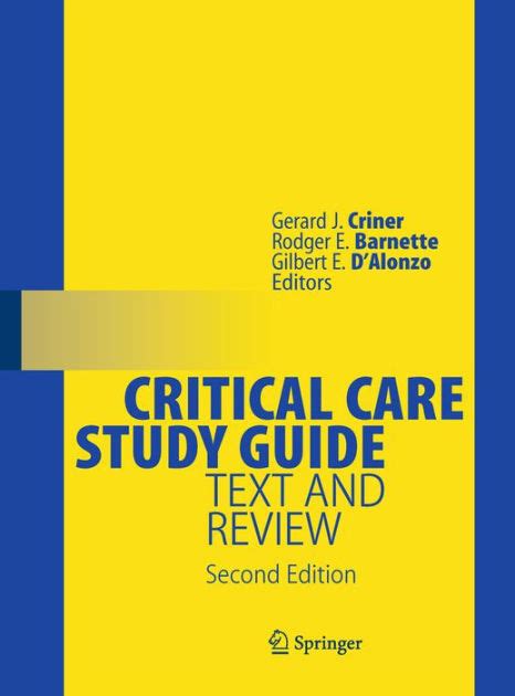 critical care study guide text and review rar PDF