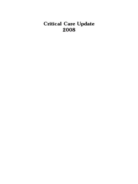 critical care update 2008 download free Kindle Editon
