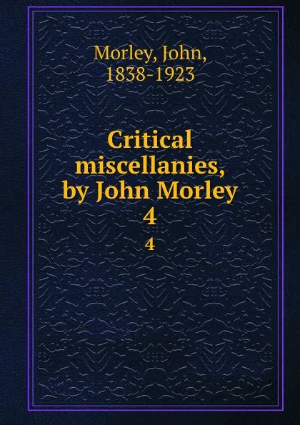 critical miscellanies classic reprint morley Epub