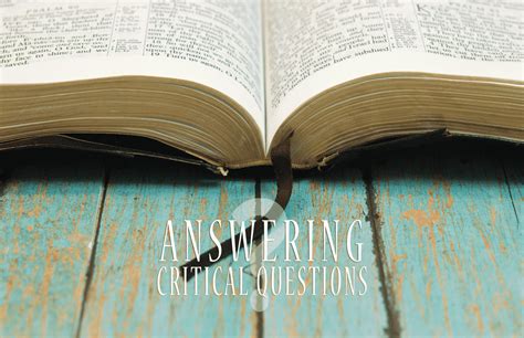 critical questions and bible full Doc