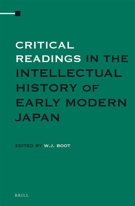 critical readings in the intellectual history of early modern japan Kindle Editon