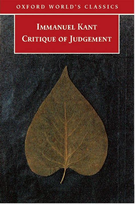 critique of judgement oxford worlds classics Kindle Editon