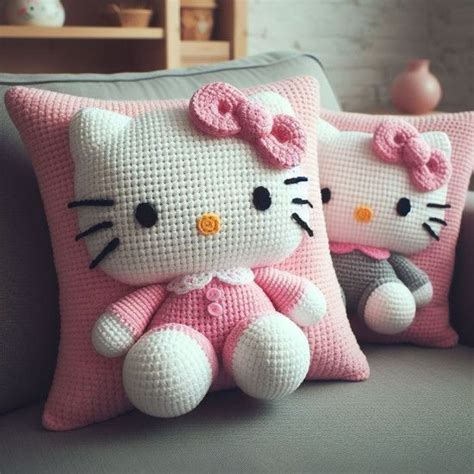 crochet patterns hello kitty pillows Reader